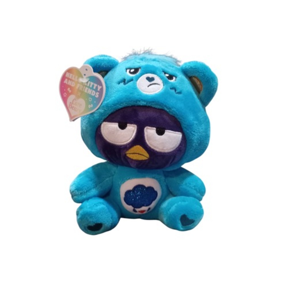 Basic Fun Hello Kitty x Care Bears Badtz-Maru Dressed As Grumpy Bear 9" Plush